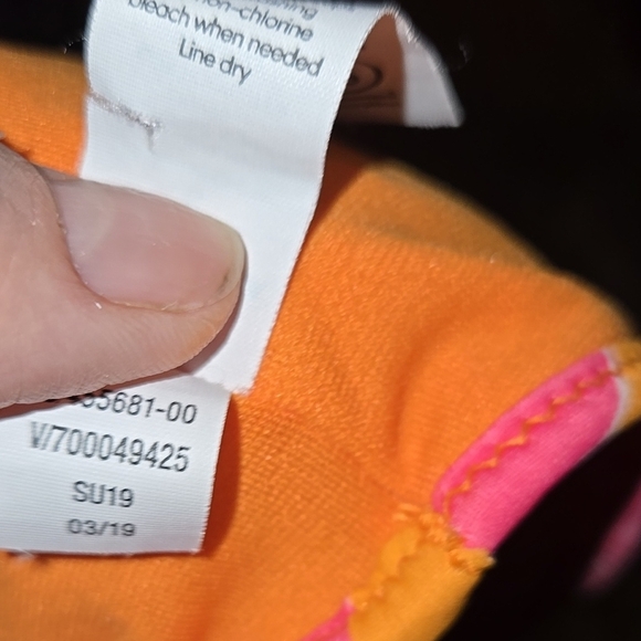 Athleta Pink  Orange Floral Swim Top Size Small - Picture 5 of 6